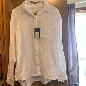 Universal thread white button up shirt